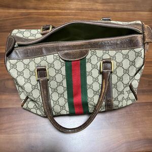 GUCCI ミニボストンバッグ グッチ　チャックハンドルなし