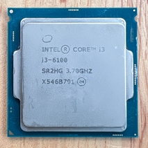 [中古]動作確認済 第6世代 Intel Core i3 6100 2コア 3.70GHz CPU_画像1