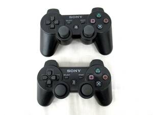 ωω PS3 プレイステーション３ コントローラー DUALSHOCK3 デュアルショック3 純正品 ブラック 2台セット