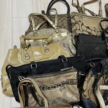 COACH コーチ のみ 30点セット シグネチャー キャンバス レザー まとめ ハンドバッグ ショルダー トート バック カバン 鞄 ブランド 大量 _画像5