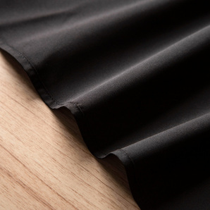 P283-M 新品DCKMANY■シルク混 長袖シャツ メンズ ノーアイロン 形態安定 ドレスシャツ ワイシャツ 無地 ビジネス シャツ/ブラックの画像10