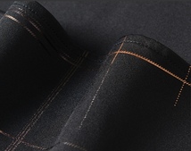 D959-M新品DCKMANY■箔押し 半袖シャツ メンズ ストライプ 格子柄シャツ ノーアイロン 夏 薄手シャツ シルクのような質感/ブラック_画像8