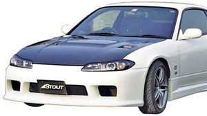 「高勢スタウト/STOUT」シルビア(S15)用エアロボンネット TypeR(カーボン)