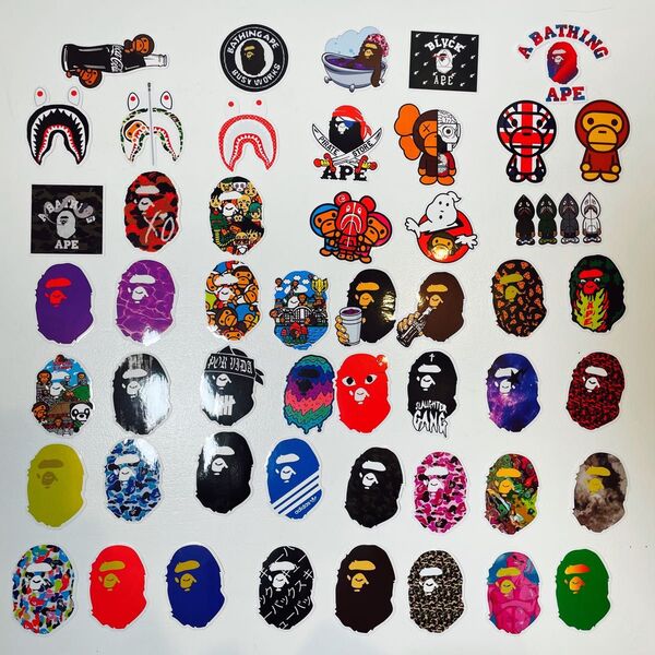 【50枚セット】A BATHING APE(エイプ) ステッカー