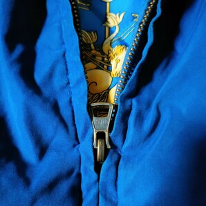 激レア★エルメス Hermes  光の帆船 リバーシブル ジャケット シルク ブルゾン サイズ50 Ｌ〜美品 スカーフ柄 期間限定値下げの画像5