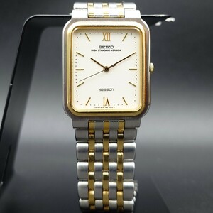 【レトロ・ヴィンテージ】 SEIKO セイコー SESSION HIGH STANDARD セッション QZ quartz クォーツ 腕時計 8N41-5050 純正ベルト 3針