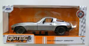 [Jada Toys]BIG TIME muscle series 1/24 Chevrolet Corvette C2 custom 1966 silver ( commodity N JADA34208) die-cast made minicar 