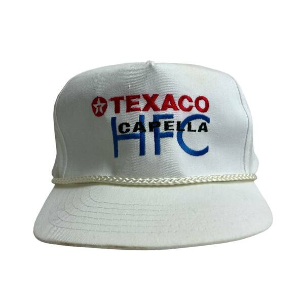 【キャップ / 帽子】TEXACO (テキサコ)　サークル刺繍ロゴ　ブラック　黒　レッド　赤　ライトブルー　水色　ホワイト　白　古着　アメカジ