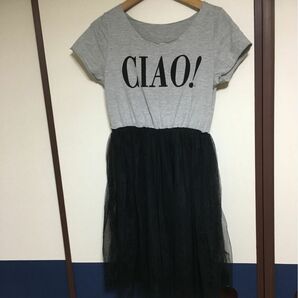 切りパナなしTシャツチュールワンピース