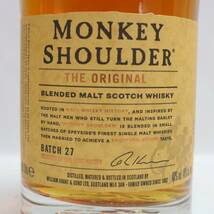 MONKEY SHOULDER（モンキー ショルダー）ザ オリジナル バッチ 27 40％ 700ml X24C040092_画像2