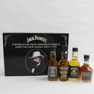 1円~【4本セット】JACK DANIELS（ジャックダニエル）ミニチュア各種（オールド No.7 43% 50ml 等）Q24C120036