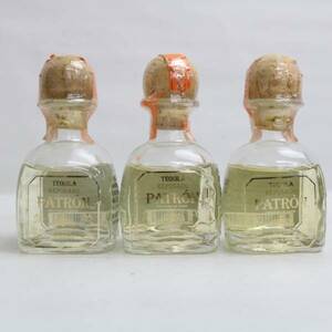 【3本セット】PATRON（パトロン）テキーラ レポサド ミニチュアボトル 40％ 50ml O23L190043