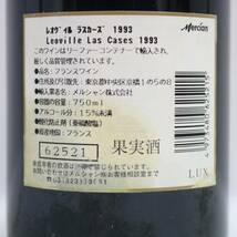 Chateau Leoville Las Cases（シャトー レオヴィル ラスカーズ）グランヴァン ド レオヴィル 1993 12.5％ 750ml G24C100035_画像5