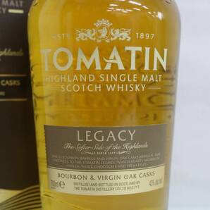 TOMATIN（トマーティン）レガシー 43％ 700ml O24C190116の画像2