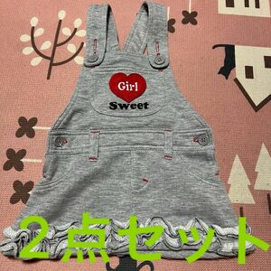 キッズ 子供 ベビー オーバーオール ワンピース ロンパース 80cm 女の子