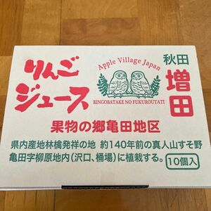 秋田県南産りんごジュース10個入りストレート100%