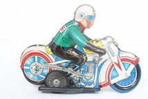 ○(1)ブリキ 玩具 バイク 当時物 昭和レトロ ゼンマイ_画像5