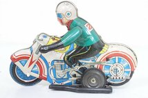 ○(1)ブリキ 玩具 バイク 当時物 昭和レトロ ゼンマイ_画像4