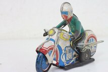 ○(1)ブリキ 玩具 バイク 当時物 昭和レトロ ゼンマイ_画像7