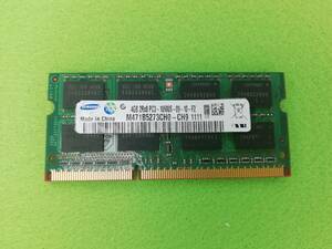 【中古】　★★★　ノートPCメモリ　DDR3 SO DIMM SAMSUNG製 4GB PC3-10600S　　★★★