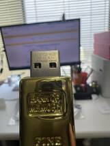 珍品 【金の延べ棒の形 USBメモリ】 8G 記録 周辺機器 金塊 ゴールド USBメモリー_画像5