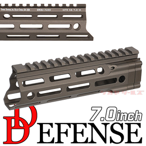 ◆マルイ&インチネジ 対応◆スペーサー2種付◆ M4 DANIEL DEFENSE MFR M-LOK 7.0inch HANDGUARD FDE ( ハンドガード ダニエルディフェンス