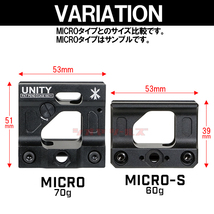 ◆送料無料◆ UNITY FAST MICRO-S タイプ AIMPOINT CompM5s / T-1 系用 MOUNT ( マウント T-2_画像8