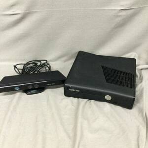 060306 259744 Xbox エックスボックス ゲーム機 本体 360 S CONSOLE/360 KINECT 2点 ブラック 動作未確認 ジャンク品