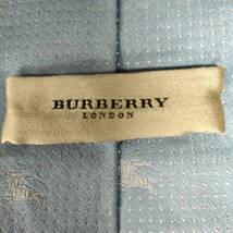 060319 260959-7 BURBERRY バーバリー ネクタイ 柄ネクタイ ライトブルー系 メンズ SILK100％ 服飾小物_画像3