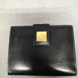 060322　260170　CELINE　セリーヌ　二つ折り財布　がま口　ブラックカラー　ウオレット　レディース小物　ファッション雑貨　USED品　　　