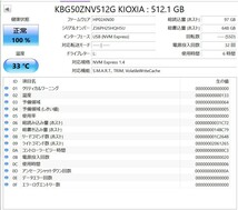 【使用時間6時間】KIOXIA SSD M.2 2280 NVMe 512GB　kxg50znv512g　送料無料_画像3