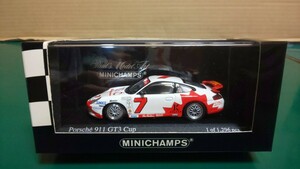 ☆美品☆未展示 ★ミニチャンプス 1/43 ポルシェ 911 GT3 Cup デイトナ250 2003 No.7 Lacey/Wilkins・Team Doncaster.