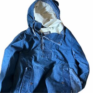 woodrow denim anorak アノラックパーカー S ジャケット 90s 風　デザイン　S デニム　denim