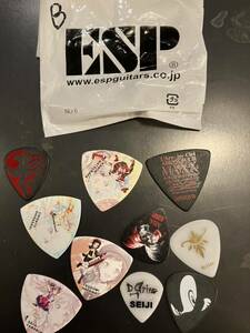 【新品】ギターピック 10枚セット ESP×バンドリ　ハローハッピーワールド　Poppin' Party 市ヶ谷有咲モデル ［B］