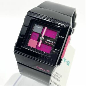 美品 CASIO Baby-G 腕時計 BGA-200 アナデジ デイデイト クォーツ quartz ピンク ブラック 黒 カシオ ベビージー Y578