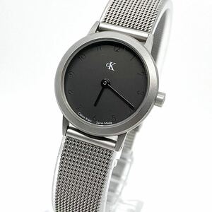 Calvin Klein Watch Round Arabian 2 -Hole Quartz Quartz Swiss Silver Silver Line y580