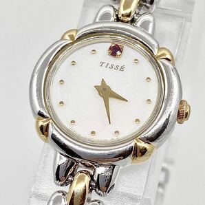 箱付き SEIKO TISSE 腕時計 ブレスウォッチ ドットインデックス 2針 クォーツ quartz コンビ ゴールド シルバー 金銀 セイコー ティセ Y619の画像5