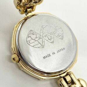 LANCEL PARIS 腕時計 ブレスウォッチ ストーンベゼル 3針 クォーツ quartz ゴールド 金 ランセル Y629の画像7