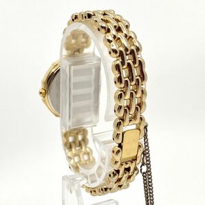 LANCEL PARIS 腕時計 ブレスウォッチ ストーンベゼル 3針 クォーツ quartz ゴールド 金 ランセル Y629の画像5