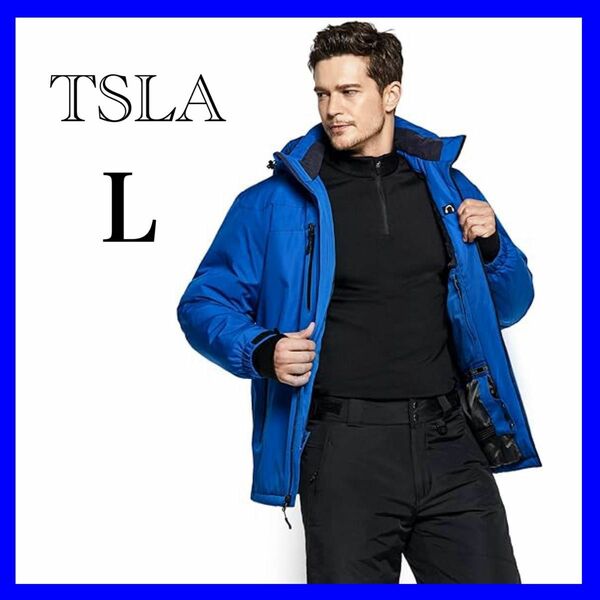 テスラ TSLA スキージャケット スノーボードジャケット メンズ 防風 防水