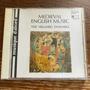 中古CD 中世イギリスの音楽 ヒリヤード アンサンブル MEDIEVAL ENGLISH MUSIC THE HILLIARD ENSEMBLE
