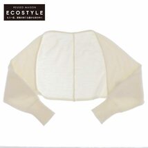 美品 FOXEY フォクシー カシミヤ シルク KNIT BOLERO 〓〓MUGUET〓〓 カーディガン レディース 白 ホワイト 43180_画像1