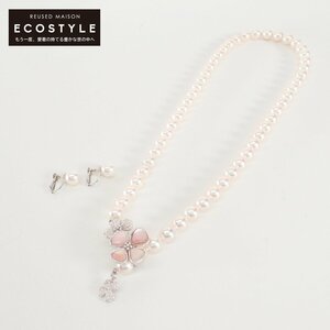 [ beautiful goods ]Milluflora Mill flora SV925 catch 55. pearl necklace *WGK14 pearl earrings 