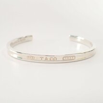 【美品】TIFFANY&Co. ティファニー ティファニー1837 Ag925 カフ シルバー ナロー バングル_画像2