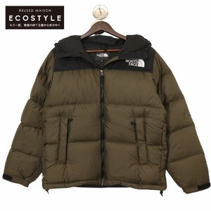 THE NORTH FACE ノースフェイス カーキ×ブラック ND92331 ヌプシ フーディーダウン カーキ S ジャケット ナイロン メンズ 中古