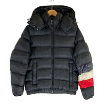 MONCLER モンクレール WILLM ウィルム トリコロール ダウン ジャケット 2 ブラック メンズ_画像2