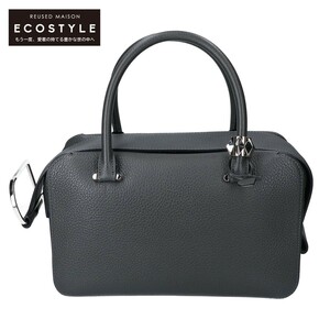 美品 DELVAUX デルヴォー クールボックスMM 2WAY ハンドバッグ グレー レディース