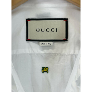 GUCCI グッチ ホワイト 501897 シンボルズ デューク オックスフォードシャツ ホワイト 38/15 トップス コットン メンズ 中古の画像4