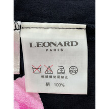 美品/ LEONARD レオナール フラワー シルク100％ バックジップ ブラウス/ トップス 44 ブラック/マルチカラー レディース_画像5