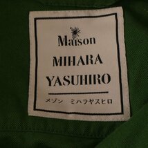 1円 Mihara Yasuhiro ミハラヤスヒロ 23AW J11SH073 ディストレストシャツ グリーン トップス 48 グリーン メンズ_画像5
